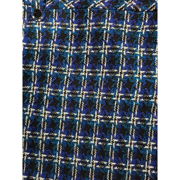 Ann Taylor Loft Women’s Plaid Tweed Lined Skirt with Side Zip Pockets Size 8 - Picture 8 of 11